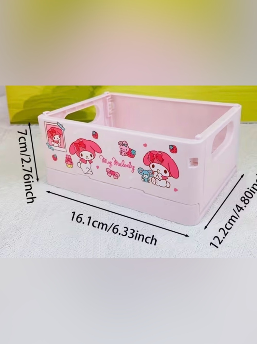NEW Keroppi Mint Green Storage Bin💚🖤 - Picture 3 of 3